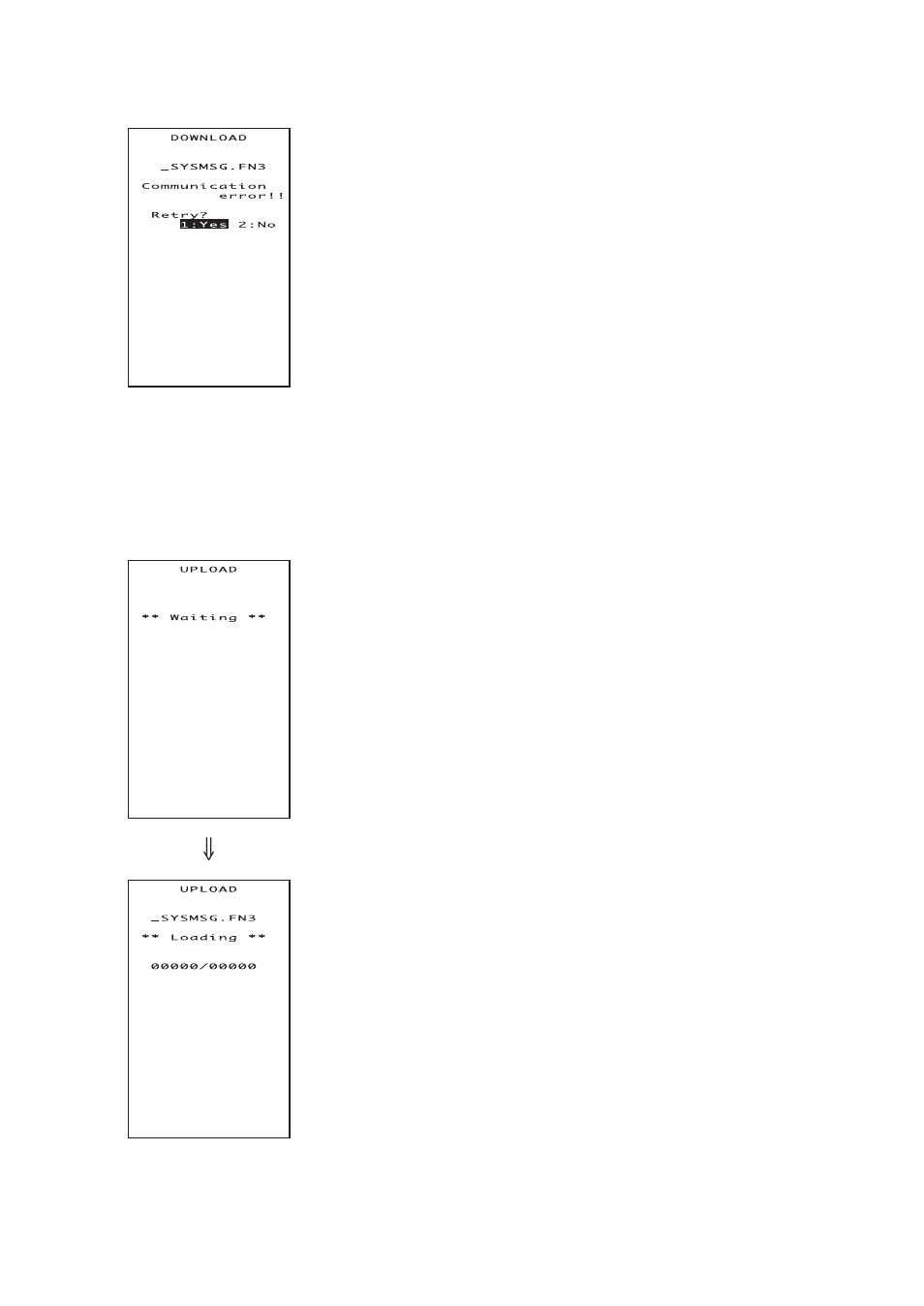2] uploading the system message file | Denso BHT-100Q User Manual | Page 121 / 208