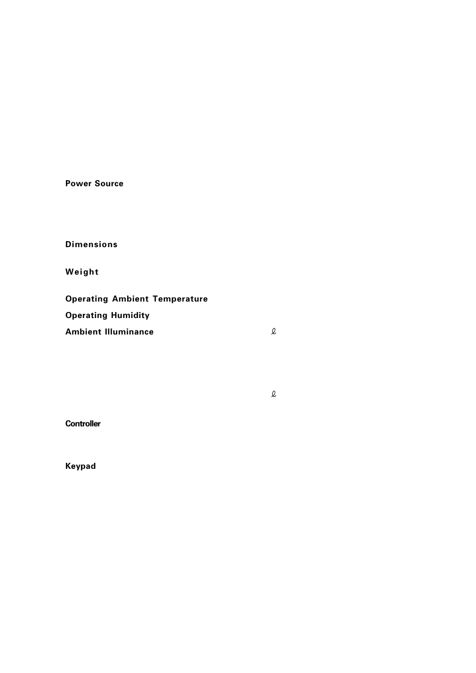 Appendix a. specifications, A.1 bht-100q, 1 ] product specifications | Bht-100q, Product specifications | Denso BHT-100Q User Manual | Page 165 / 208