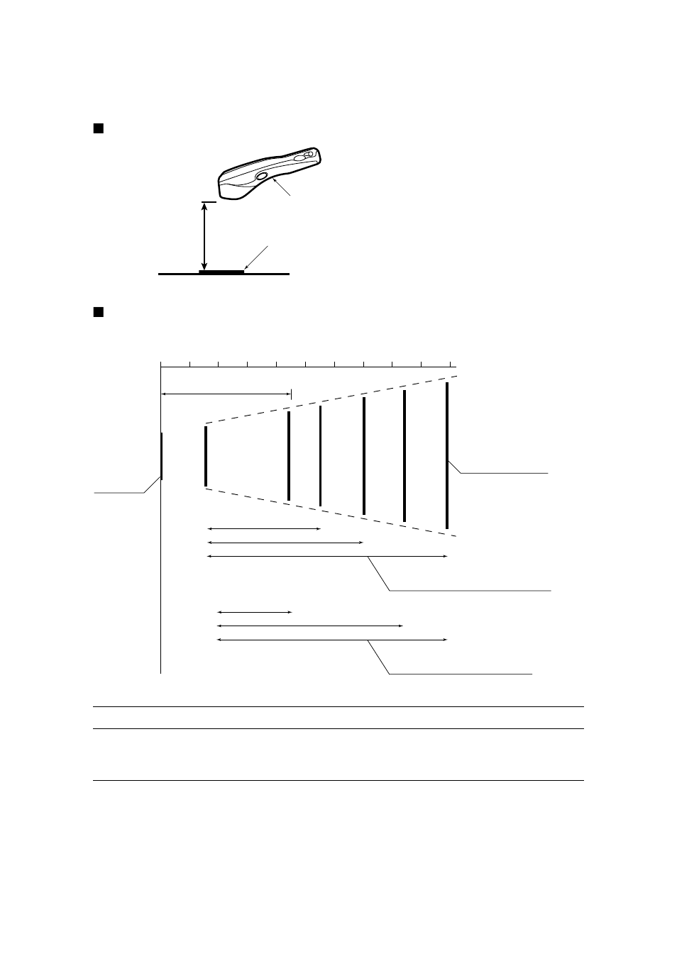 3 ] scanning performance, Scanning performance, Scanning reference position | Scanning distance and area | Denso BHT-100Q User Manual | Page 169 / 208
