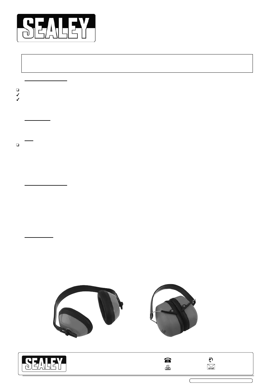 Sealey SSP18 User Manual | 1 page