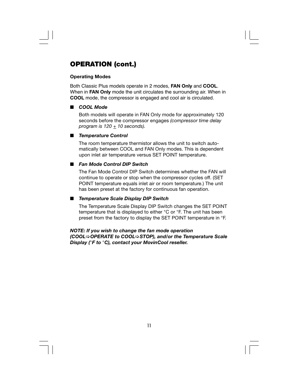 Operation (cont.) | Denso CLASSIC PLUS 14 User Manual | Page 17 / 26