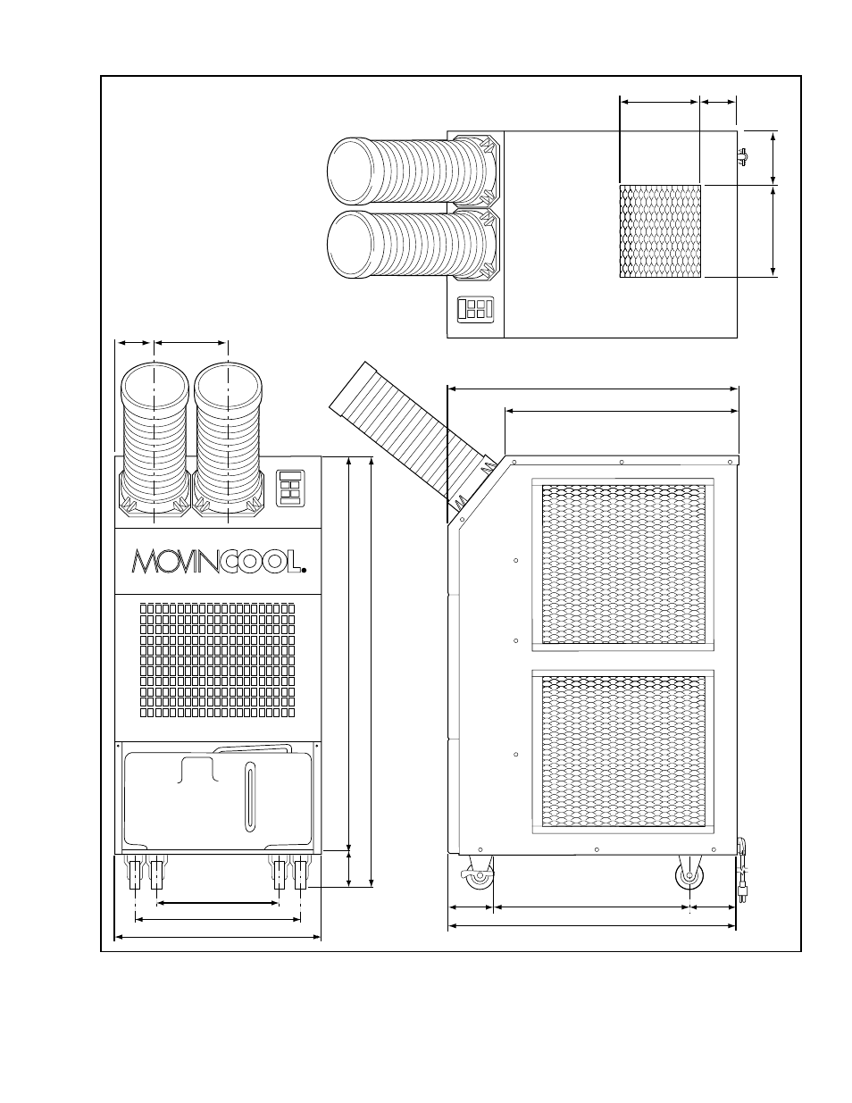 Exterior dimensions, Construction, specifications & data | Denso MOVINCOOL CLASSIC PLUS 26 User Manual | Page 15 / 50