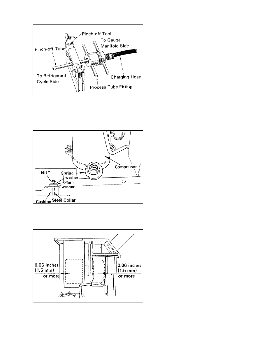 Compressor mounting, Blower assembly, Wiring notice | Troubleshooting and repair | Denso MOVINCOOL CLASSIC PLUS 26 User Manual | Page 47 / 50