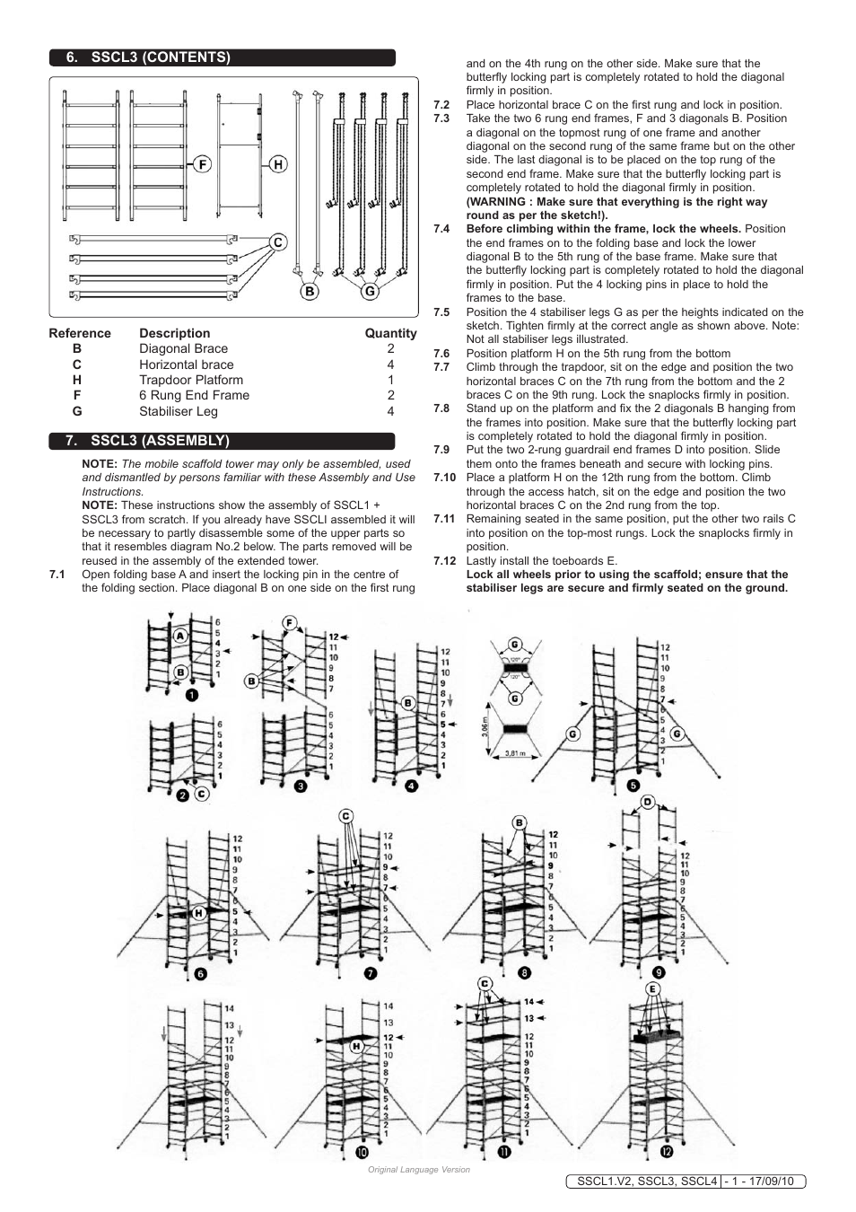 Sscl3 (assembly), Sscl3 (contents) | Sealey SSCL3 User Manual | Page 3 / 8