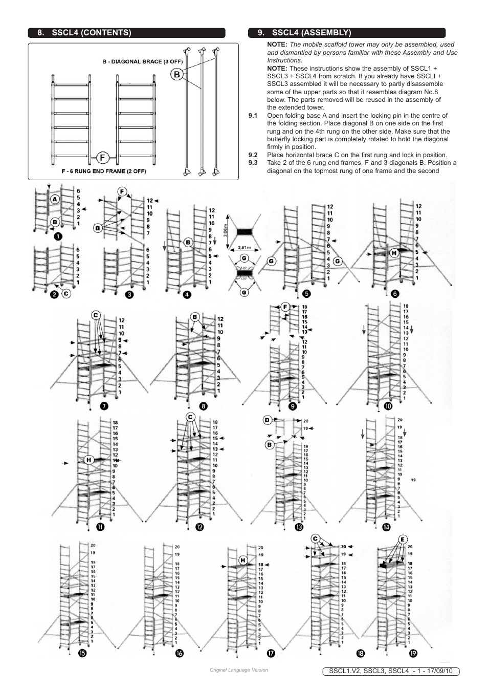 Sscl4 (contents), Sscl4 (assembly) | Sealey SSCL3 User Manual | Page 4 / 8