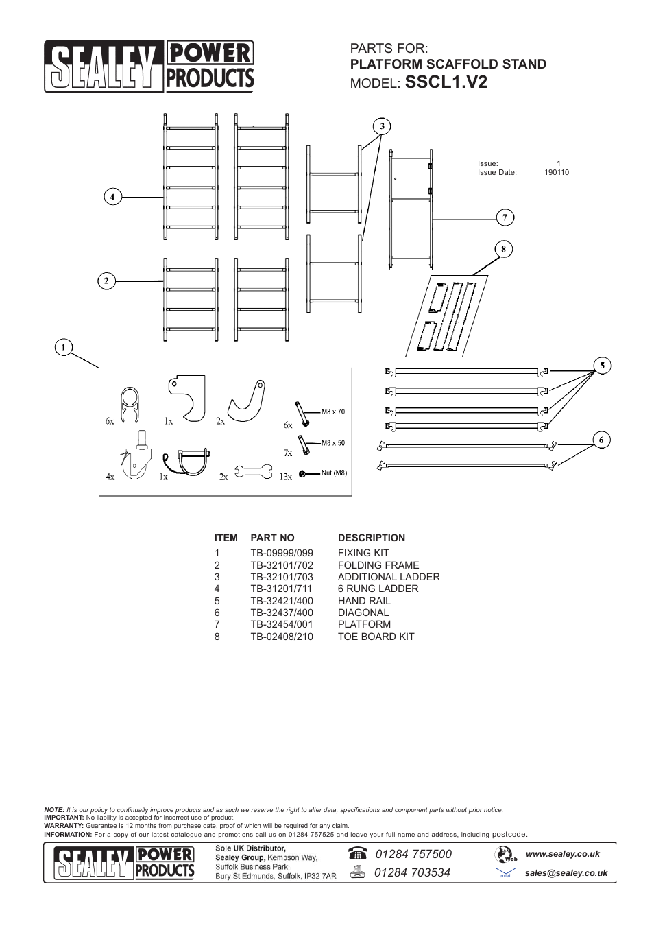 Sealey SSCL3 User Manual | Page 6 / 8