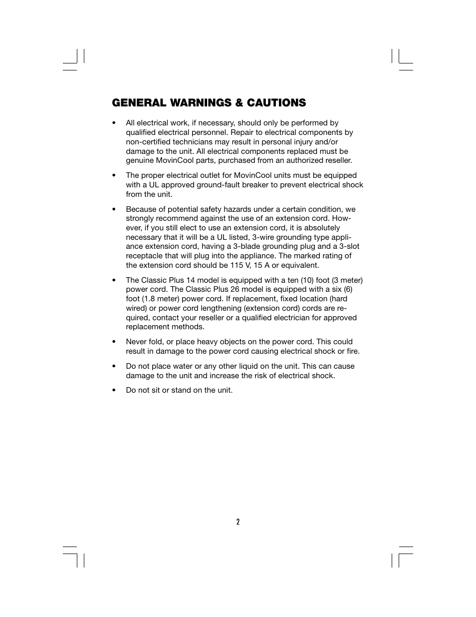 General warnings & cautions | Denso CLASSIC PLUS 26 User Manual | Page 8 / 26