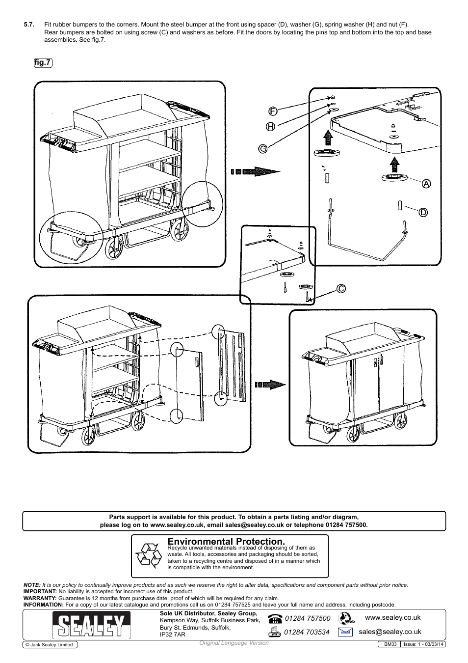 Environmental protection, Fig.7 | Sealey BM33 User Manual | Page 4 / 4