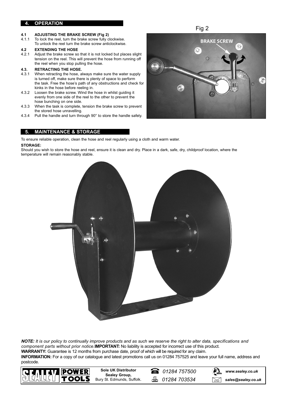 Fig 2 | Sealey GH80 User Manual | Page 2 / 2