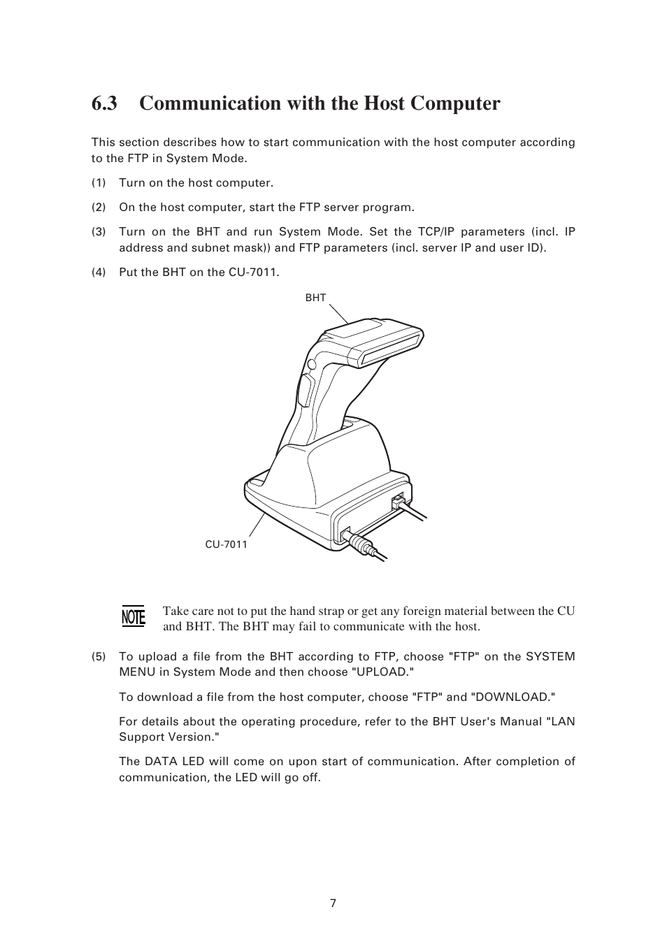 3 communication with the host computer, Communication with the host computer | Denso CU-7011 User Manual | Page 17 / 23