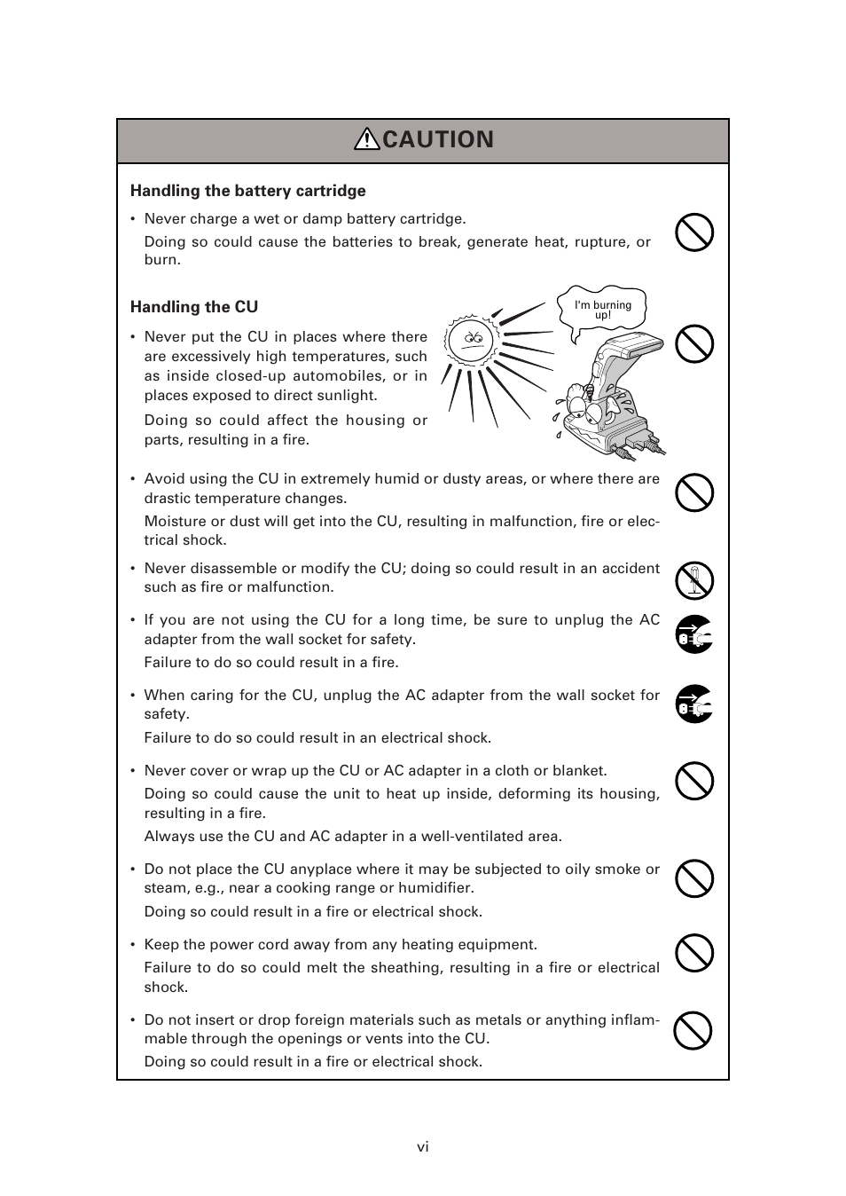 Caution | Denso CU-7011 User Manual | Page 8 / 23