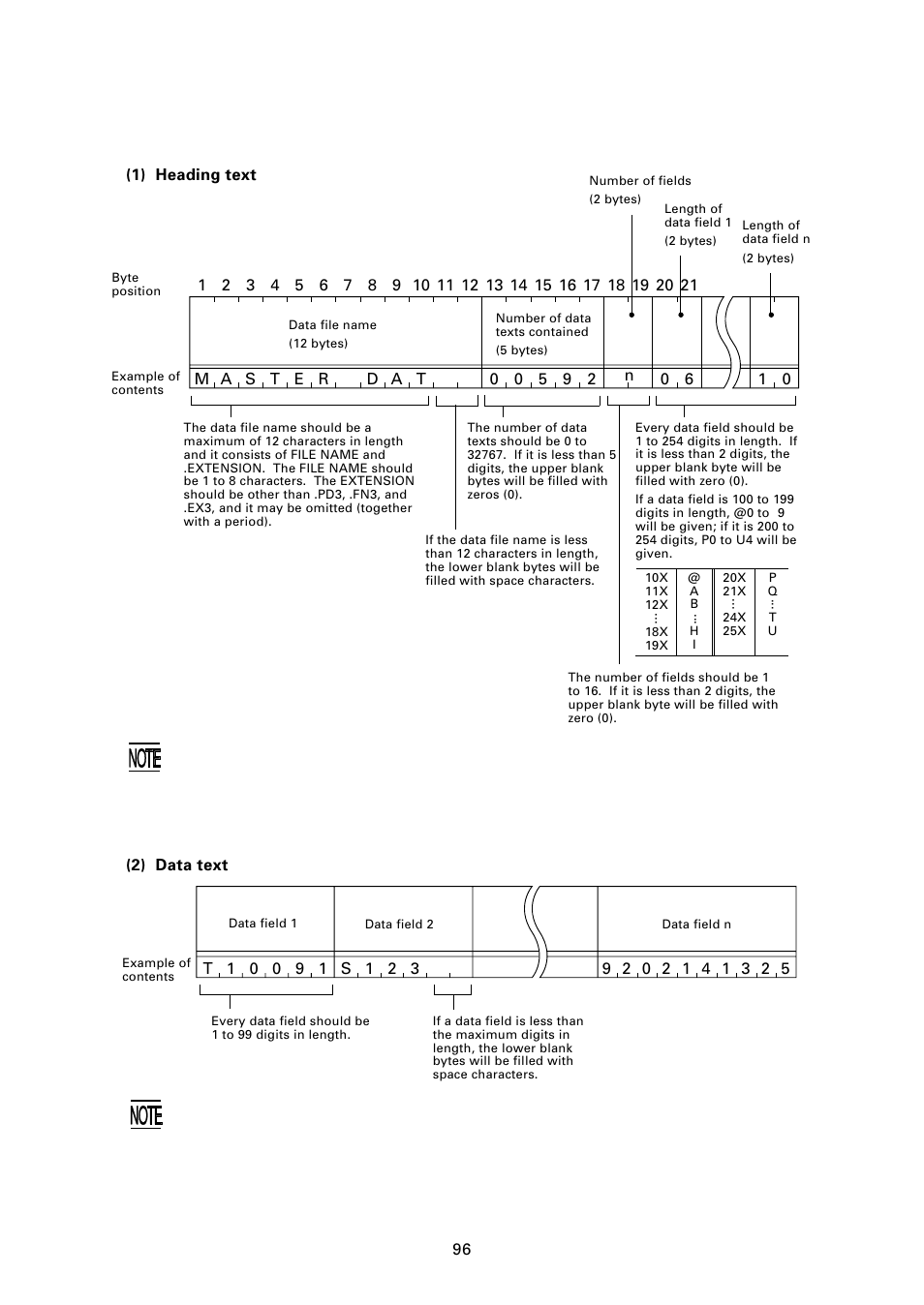 Data text format | Denso BHT-7000 User Manual | Page 112 / 175