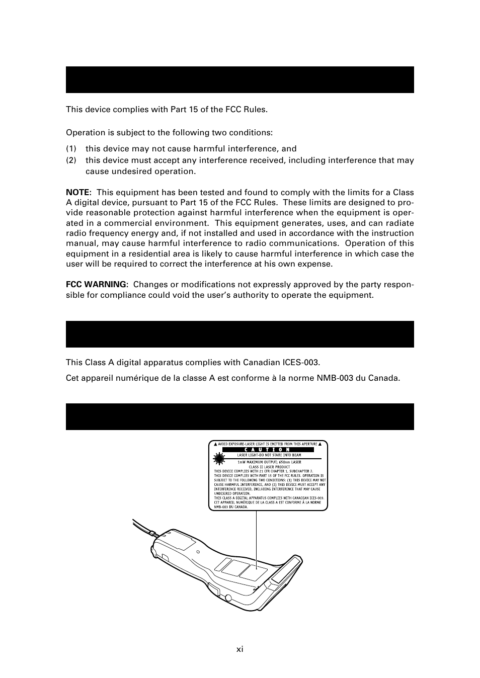 Fcc regulations, Labeling | Denso BHT-7000 User Manual | Page 13 / 175
