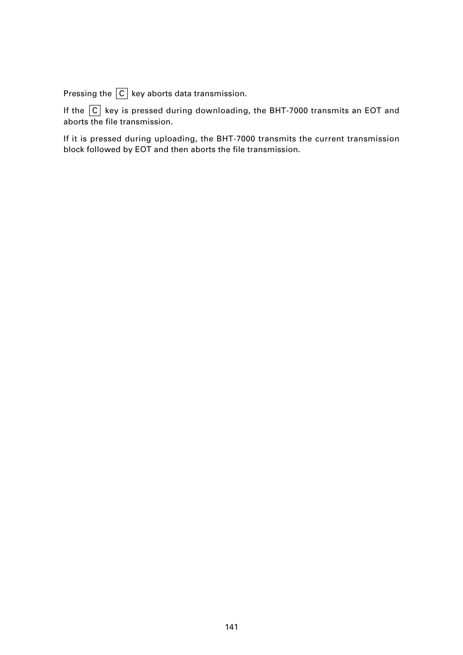 2 ] aborting data transmission | Denso BHT-7000 User Manual | Page 157 / 175