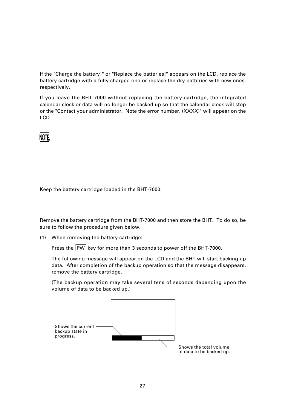 4 battery replacement notes, When is battery replacement needed | Denso BHT-7000 User Manual | Page 43 / 175