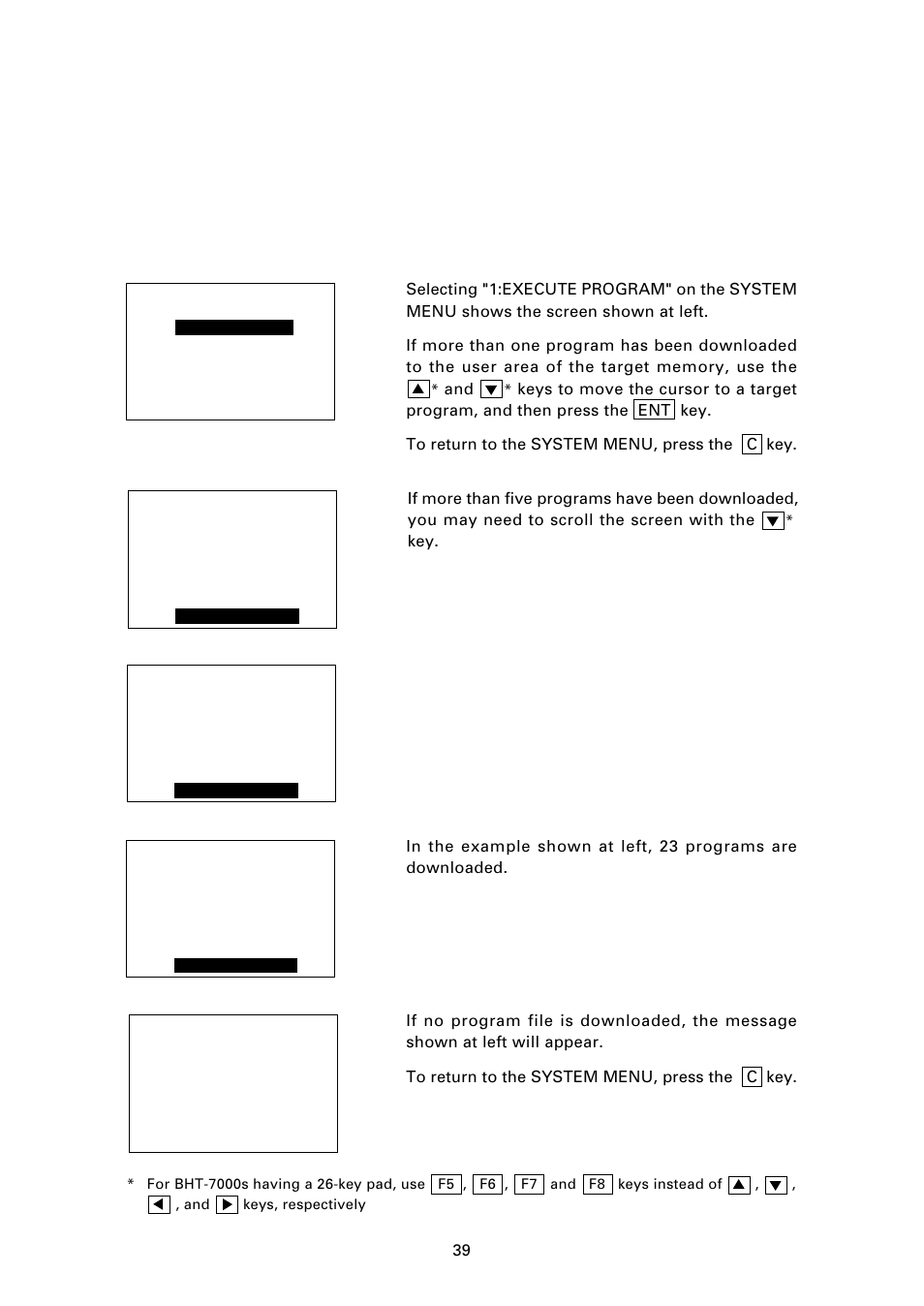 1 ] program execution | Denso BHT-7000 User Manual | Page 55 / 175