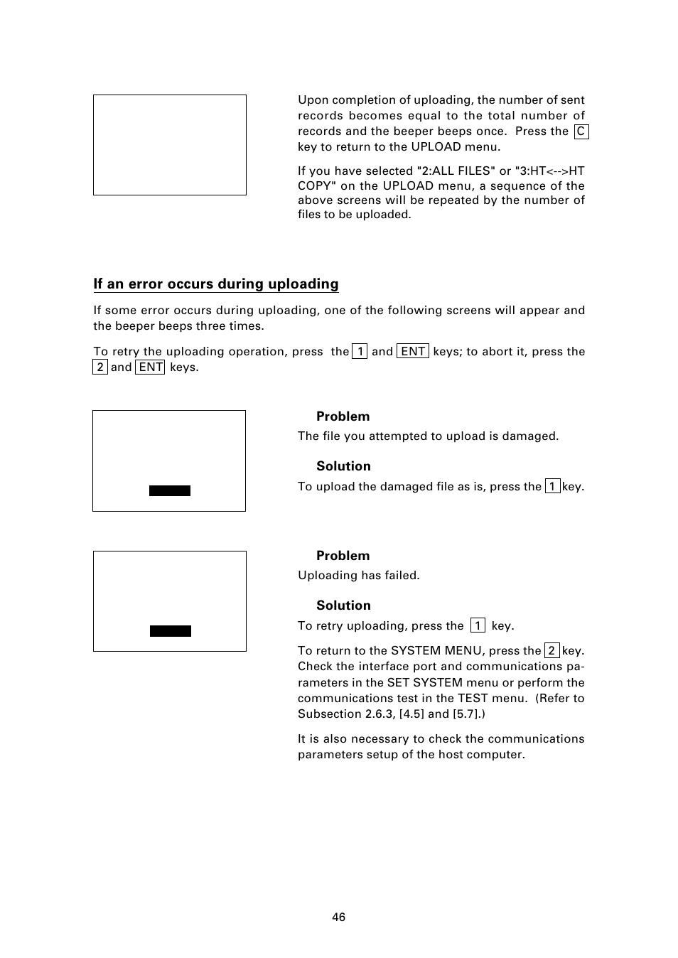 If an error occurs during uploading | Denso BHT-7000 User Manual | Page 62 / 175