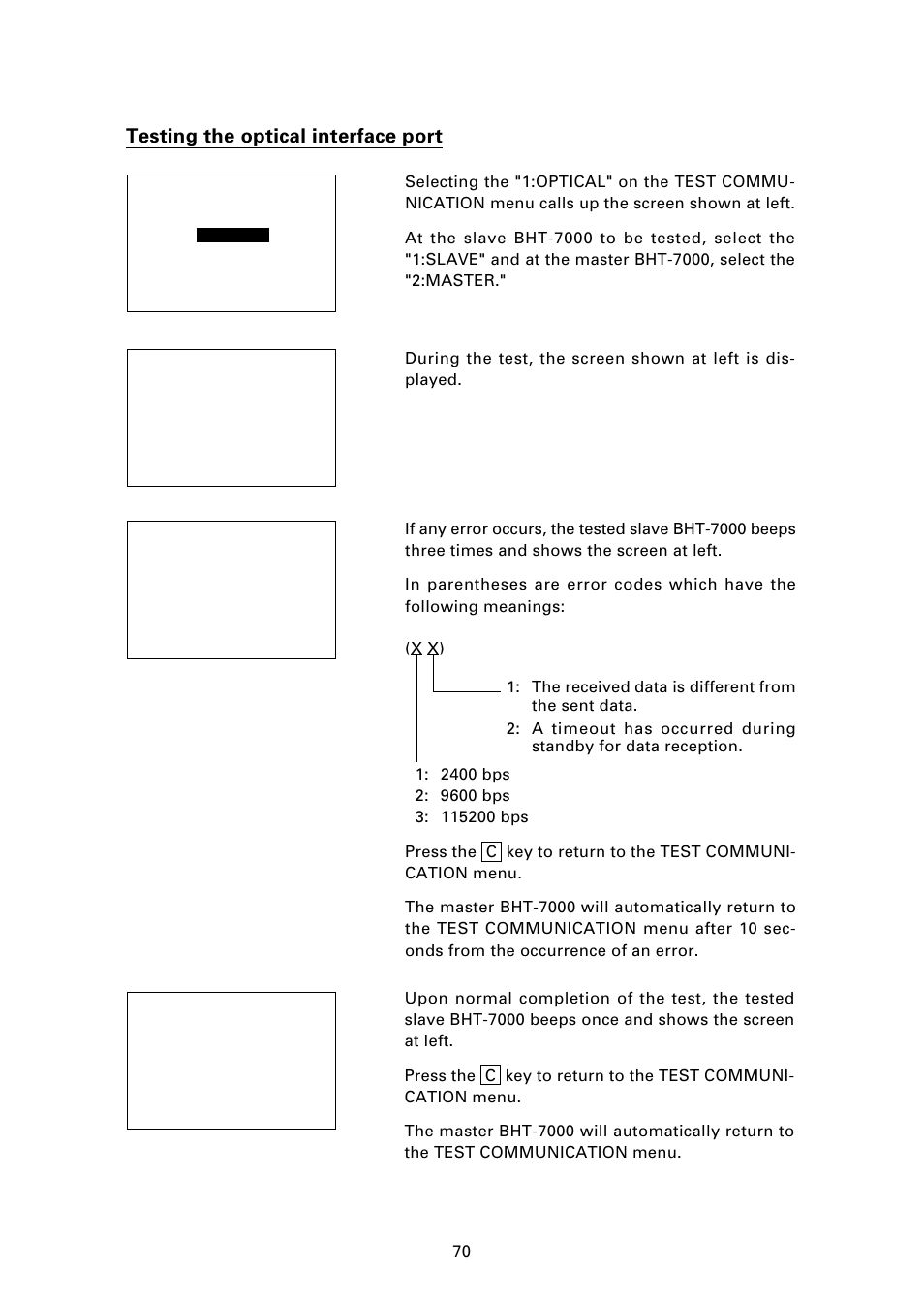 Testing the optical interface port | Denso BHT-7000 User Manual | Page 86 / 175