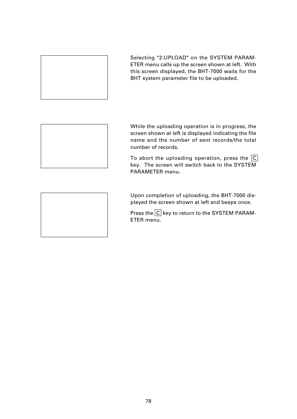 2] uploading the bht system parameter file | Denso BHT-7000 User Manual | Page 94 / 175