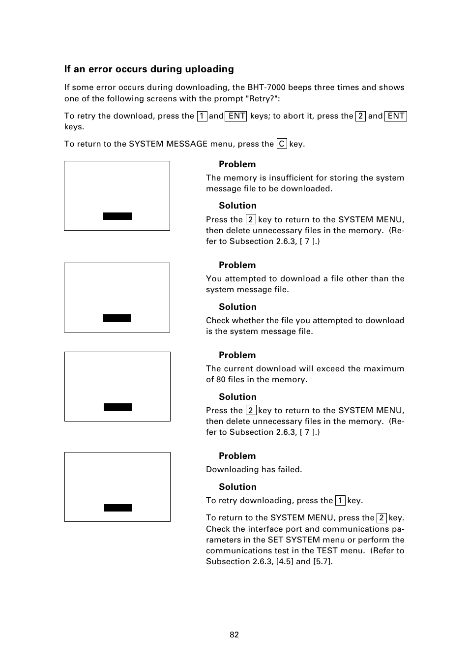 If an error occurs during uploading | Denso BHT-7000 User Manual | Page 98 / 175