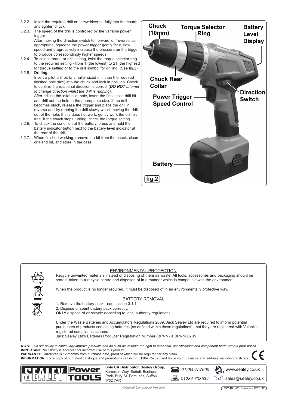 Fig.2 | Sealey CP14035V User Manual | Page 3 / 3