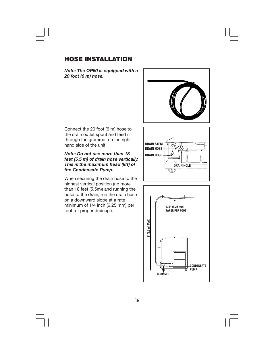 Hose installation | Denso PRO 60 User Manual | Page 22 / 28