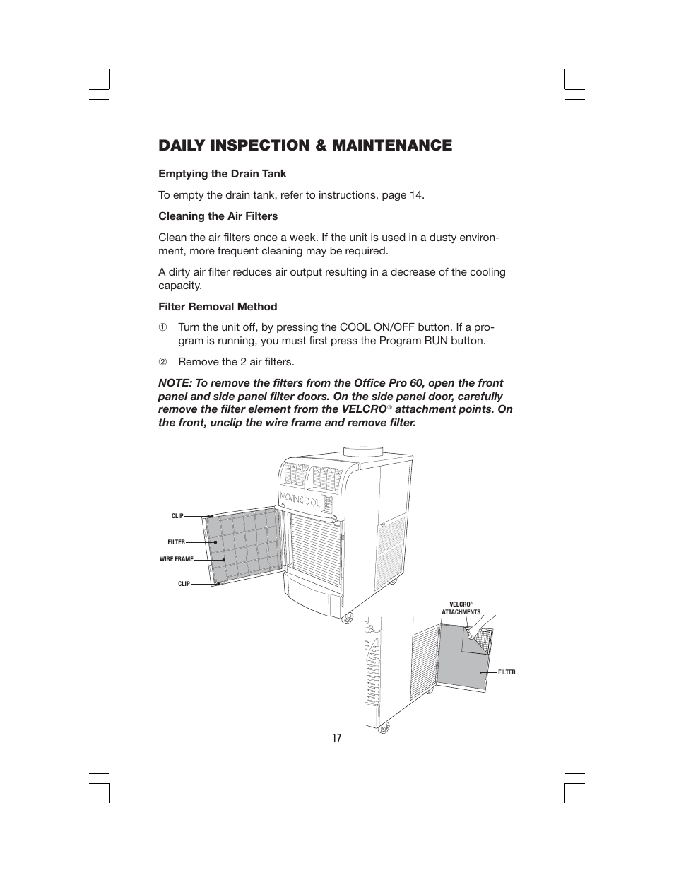 Daily inspection & maintenance | Denso PRO 60 User Manual | Page 23 / 28