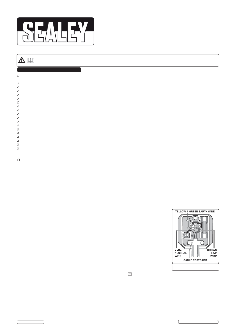 Sealey CP312 User Manual | 3 pages