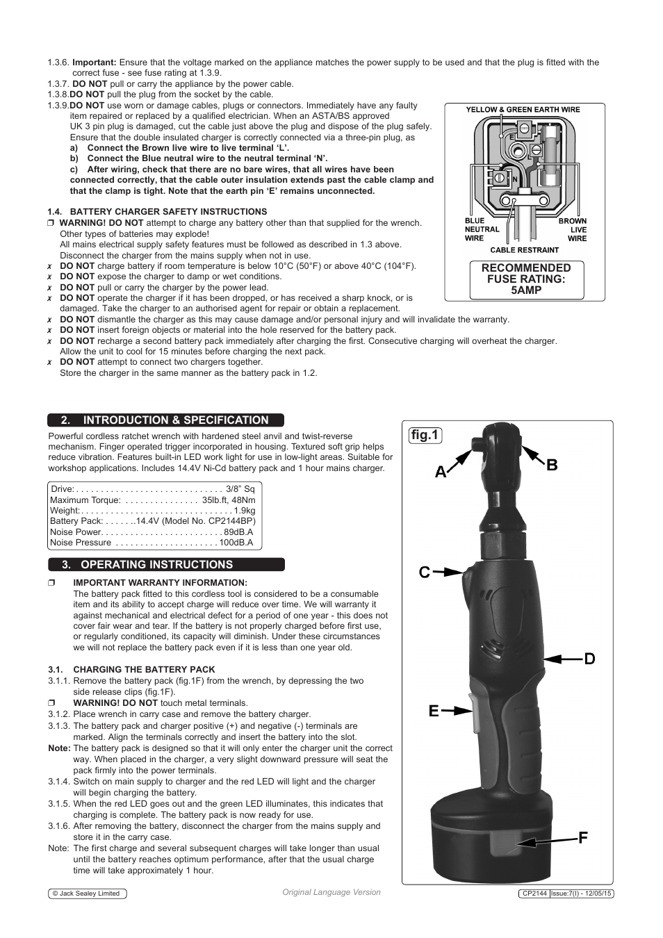 Fig.1 | Sealey CP2144 User Manual | Page 2 / 4