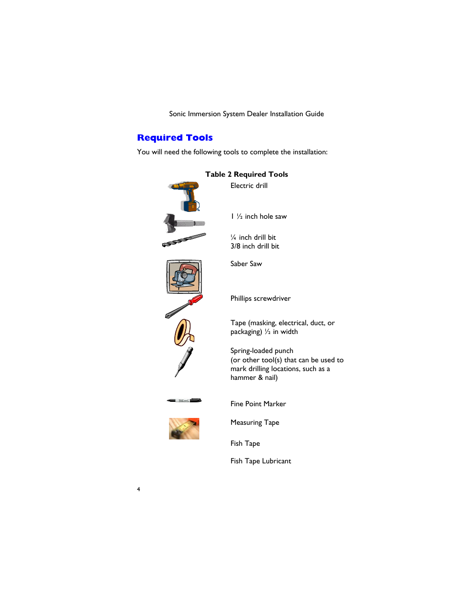 Required tools | Dimension One Spas 01510-1030 User Manual | Page 8 / 50