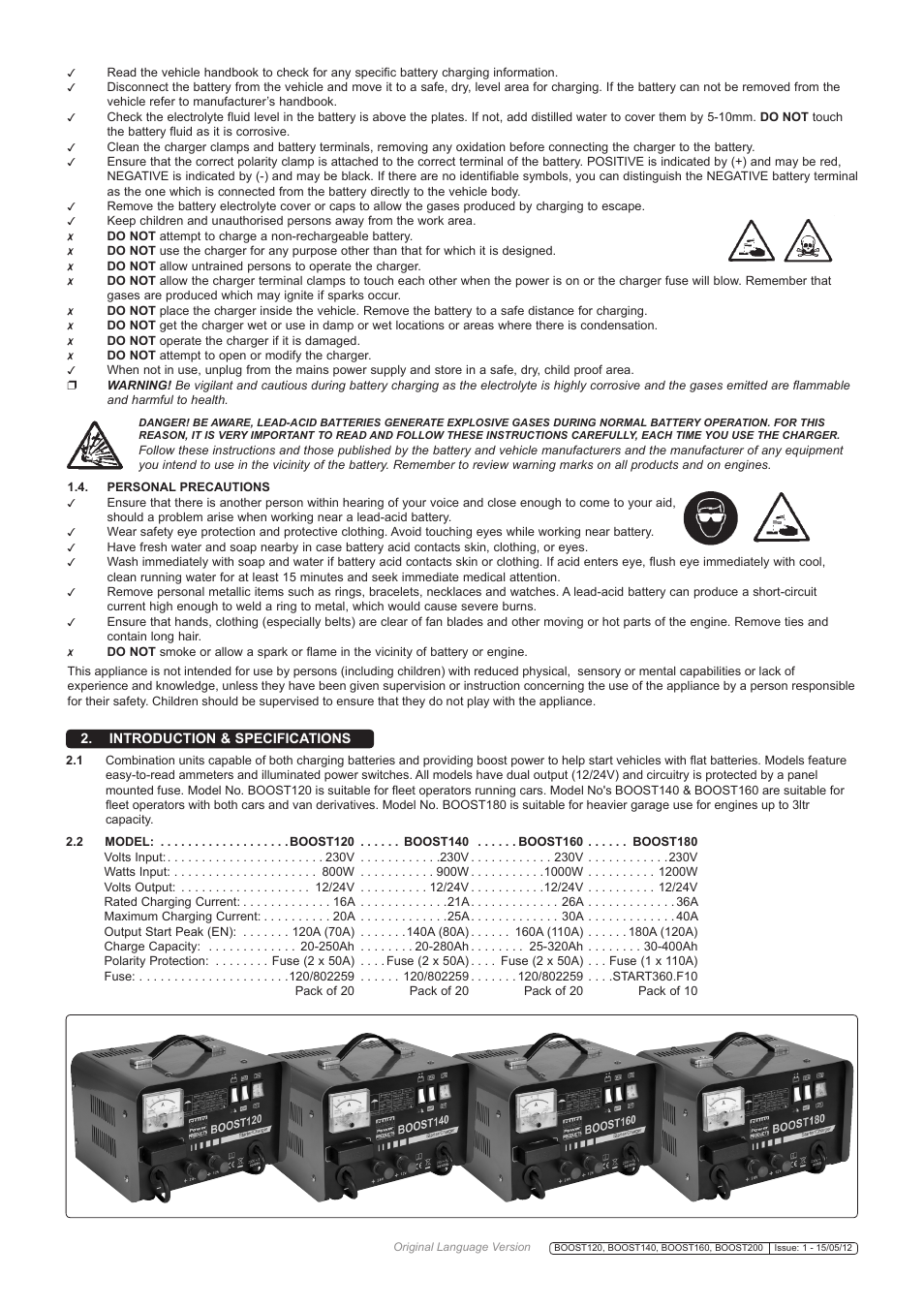 Sealey BOOST120 User Manual | Page 2 / 4