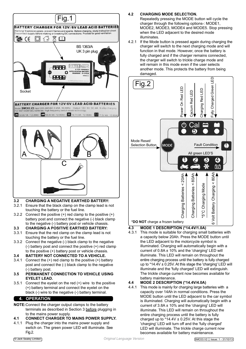 Fig.1 fig.2, Ab c | Sealey SMC03 User Manual | Page 3 / 4