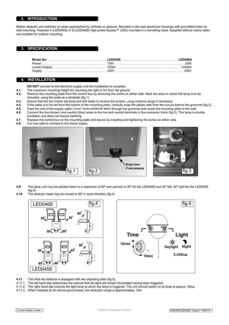 Sealey LED045S User Manual | Page 2 / 3