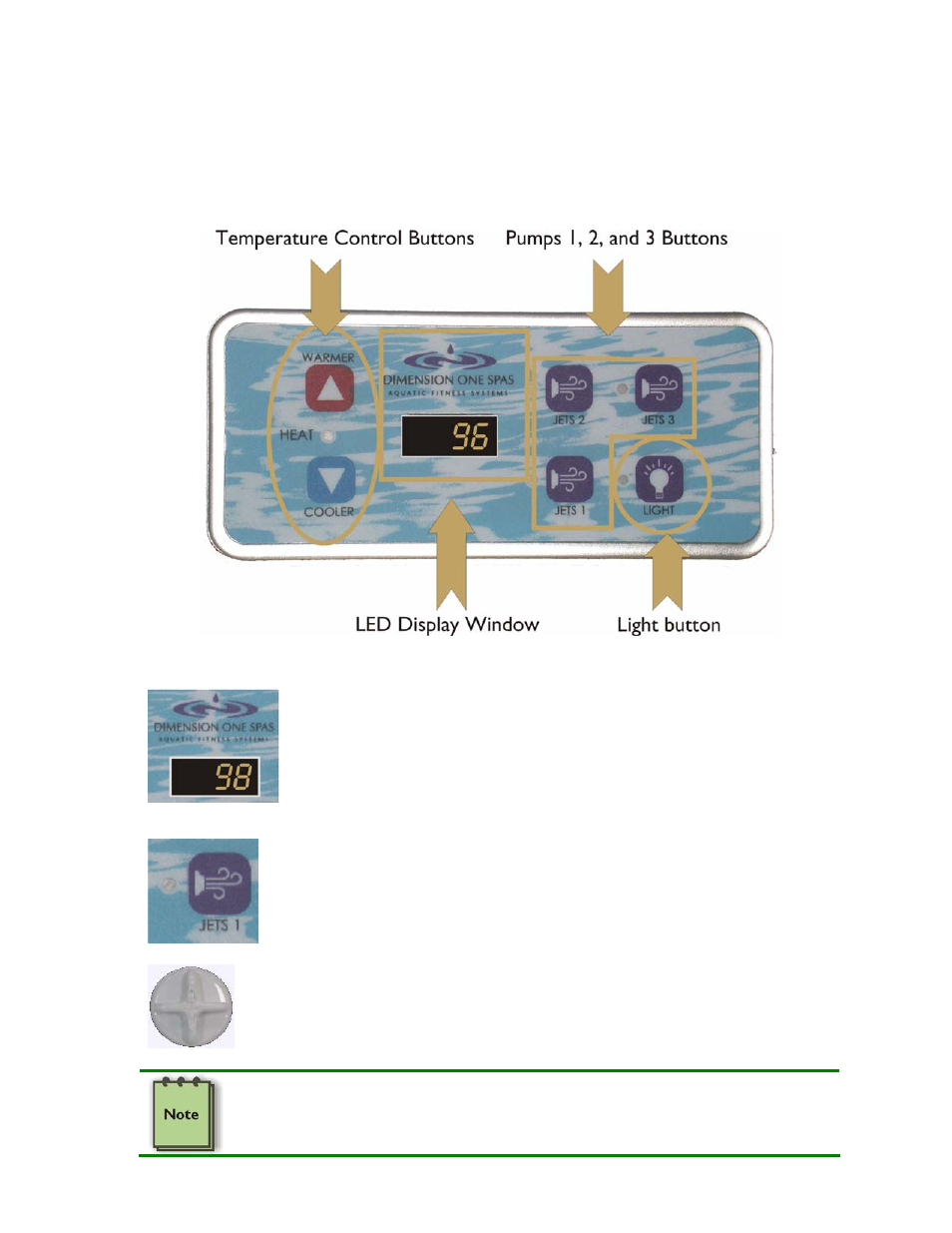 Using your aquatic fitness system, Using the “pool-side” control panel | Dimension One Spas Aquatic Fitness System User Manual | Page 10 / 31