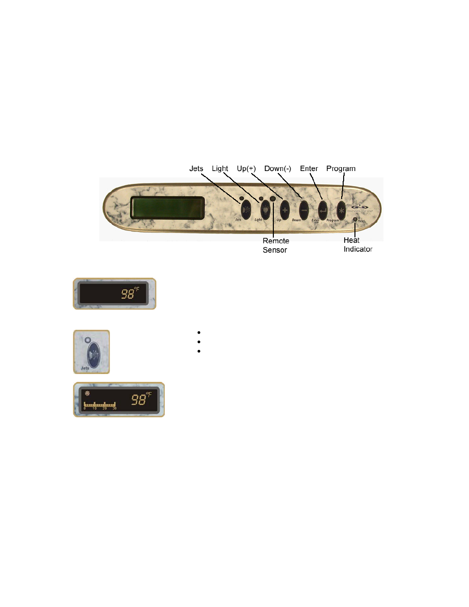 Using the spa side of the “dual temp ” model, Operation of the spa | Dimension One Spas Aquatic Fitness System User Manual | Page 14 / 31