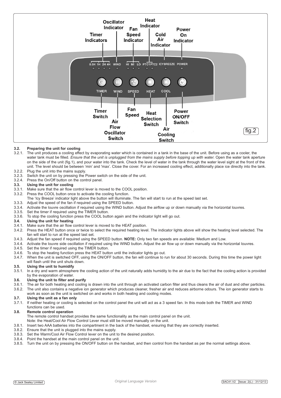 Fig.2 | Sealey SAC41 User Manual | Page 3 / 4