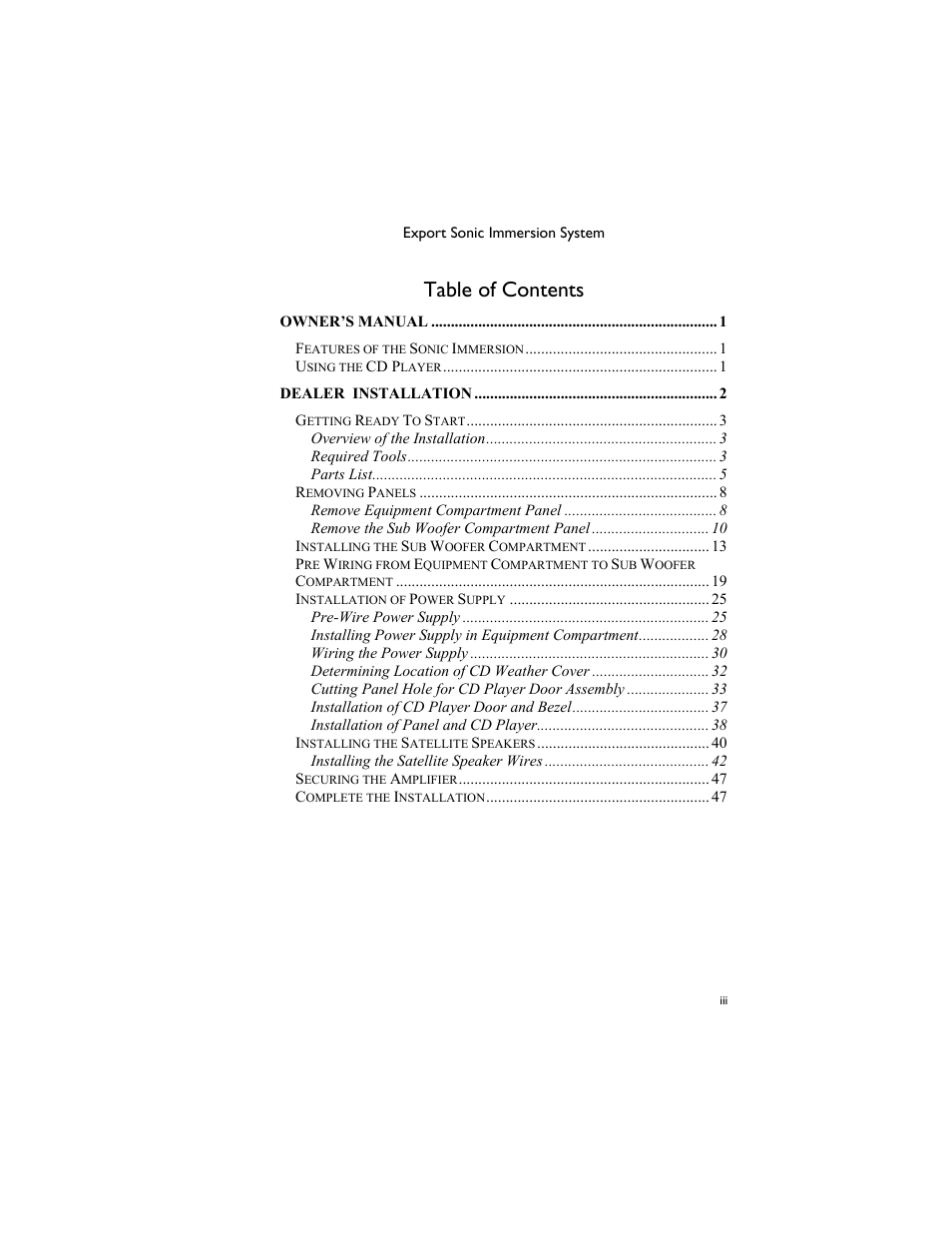 Dimension One Spas 01510-1030E Rev A User Manual | Page 3 / 54