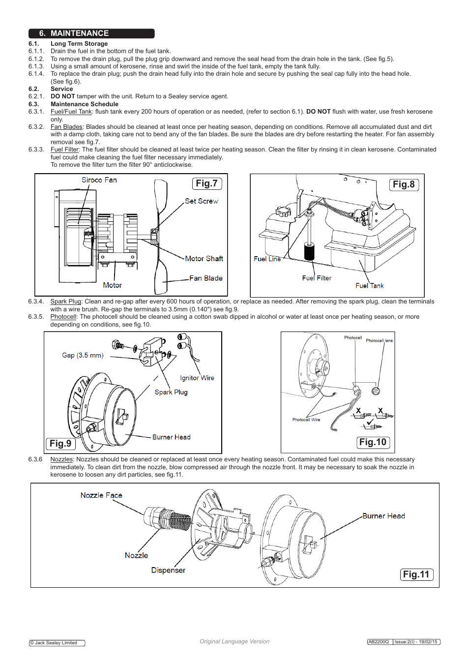 Fig.7 fig.8, Fig.9 fig.10, Fig.11 | Sealey AB2200Q User Manual | Page 4 / 6