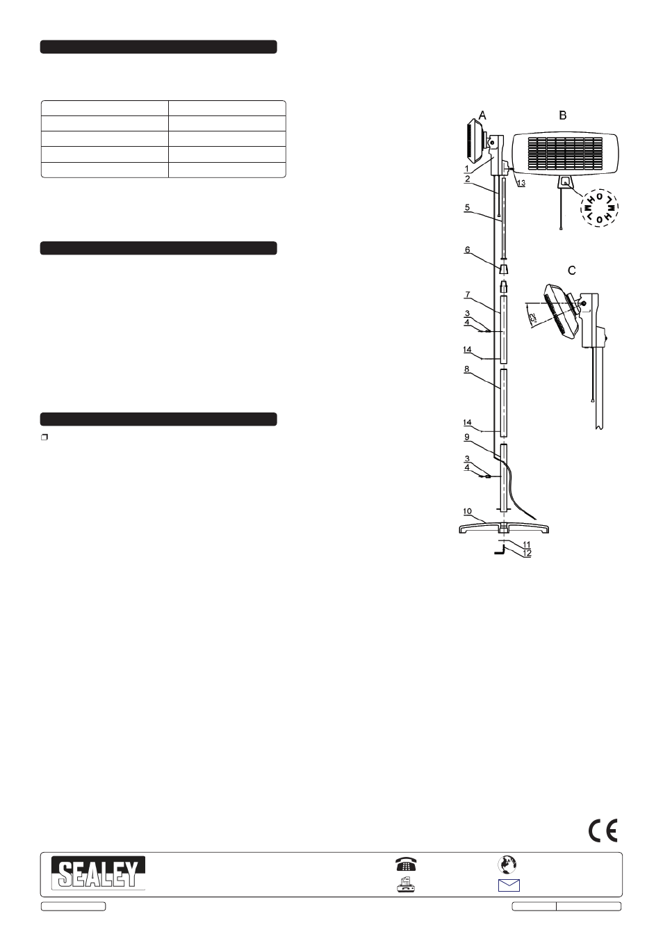 Fi g.1, Mounting installation, Introduction & specification | Operation | Sealey IFSH2003 User Manual | Page 2 / 2