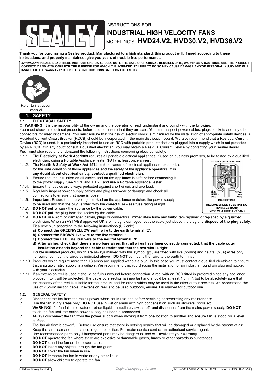 Sealey HVD24 User Manual | 2 pages