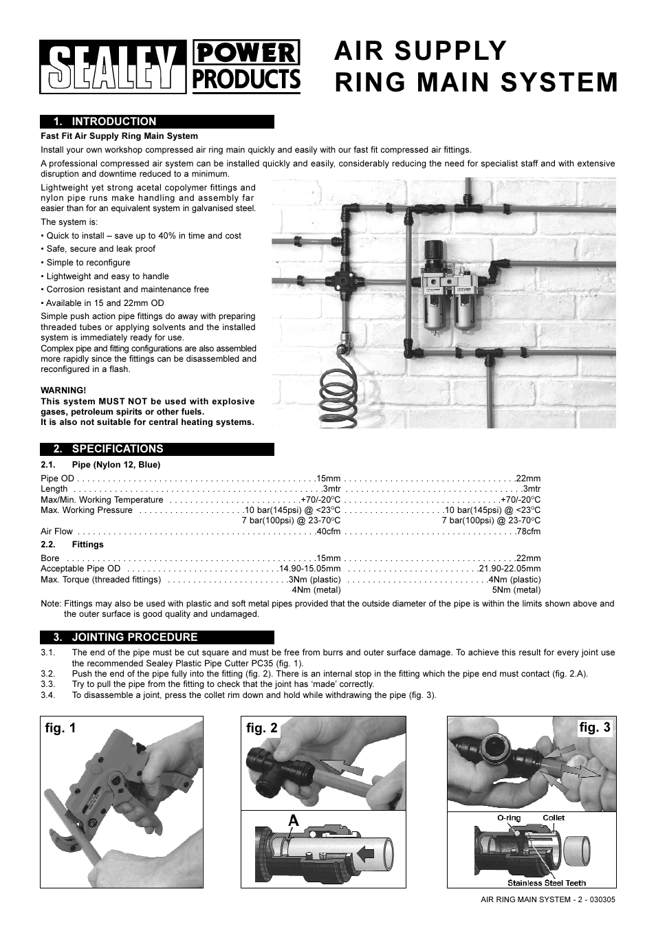 Sealey CAS15BSA User Manual | 3 pages