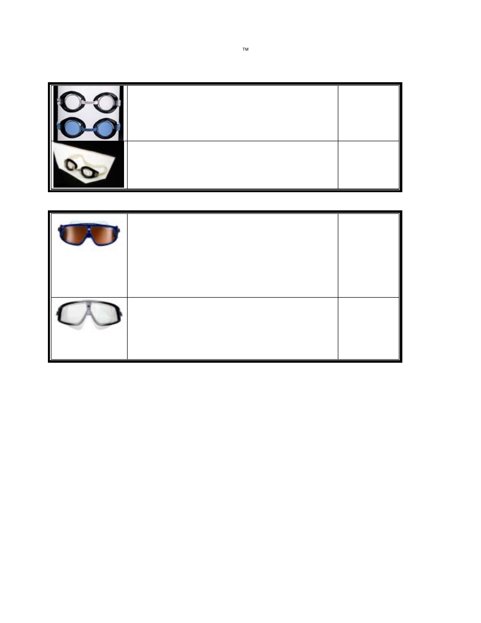 Speedo® goggles – recreational series, Aqua sphere® goggles – seal series | Dimension One Spas HYDRO SPORT User Manual | Page 60 / 66