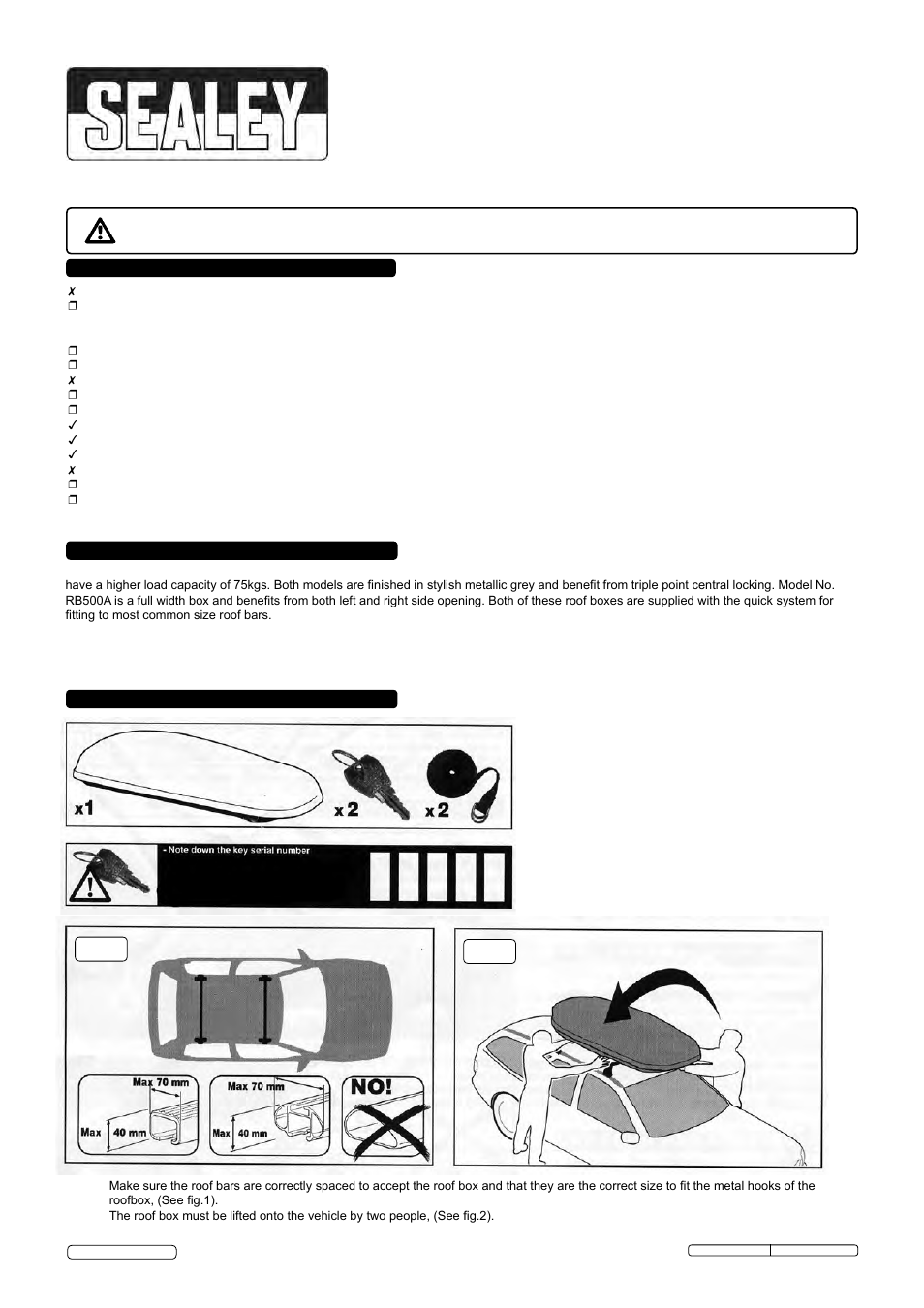 Sealey RB460A User Manual | 4 pages