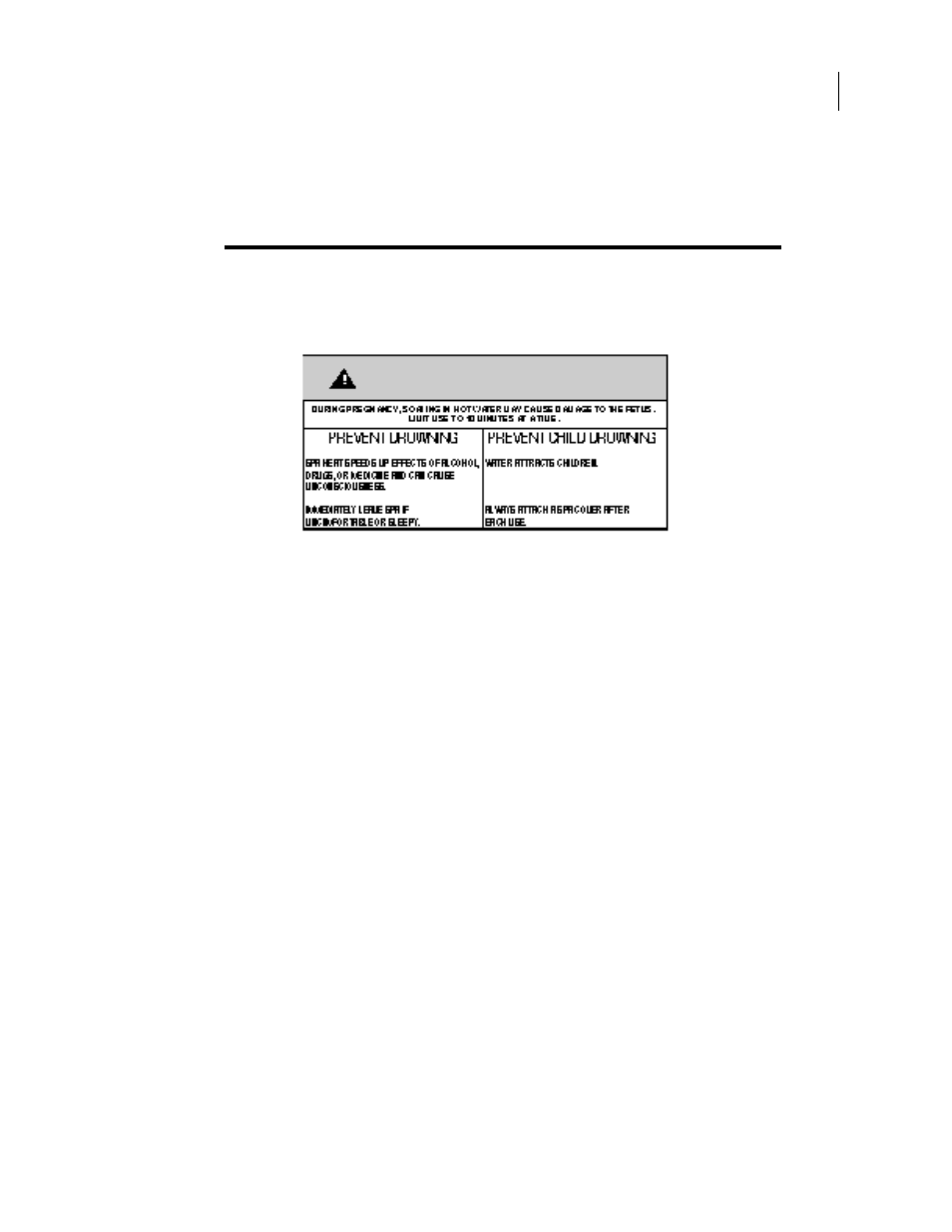 Warning | Dimension One Spas 2000 Model User Manual | Page 10 / 50