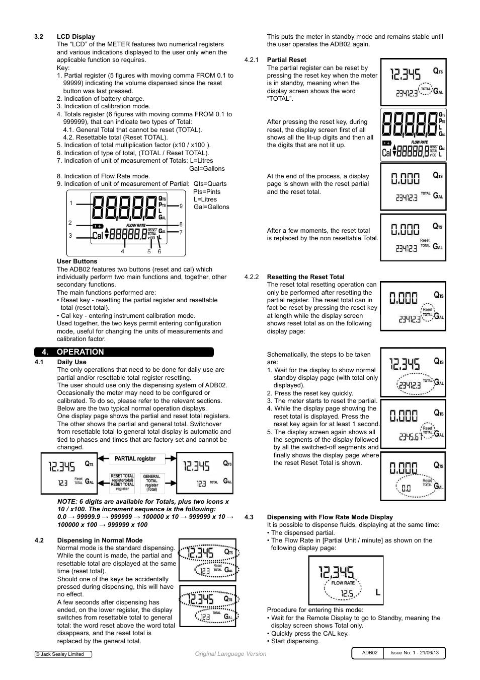 Operation | Sealey ADB02 User Manual | Page 2 / 6