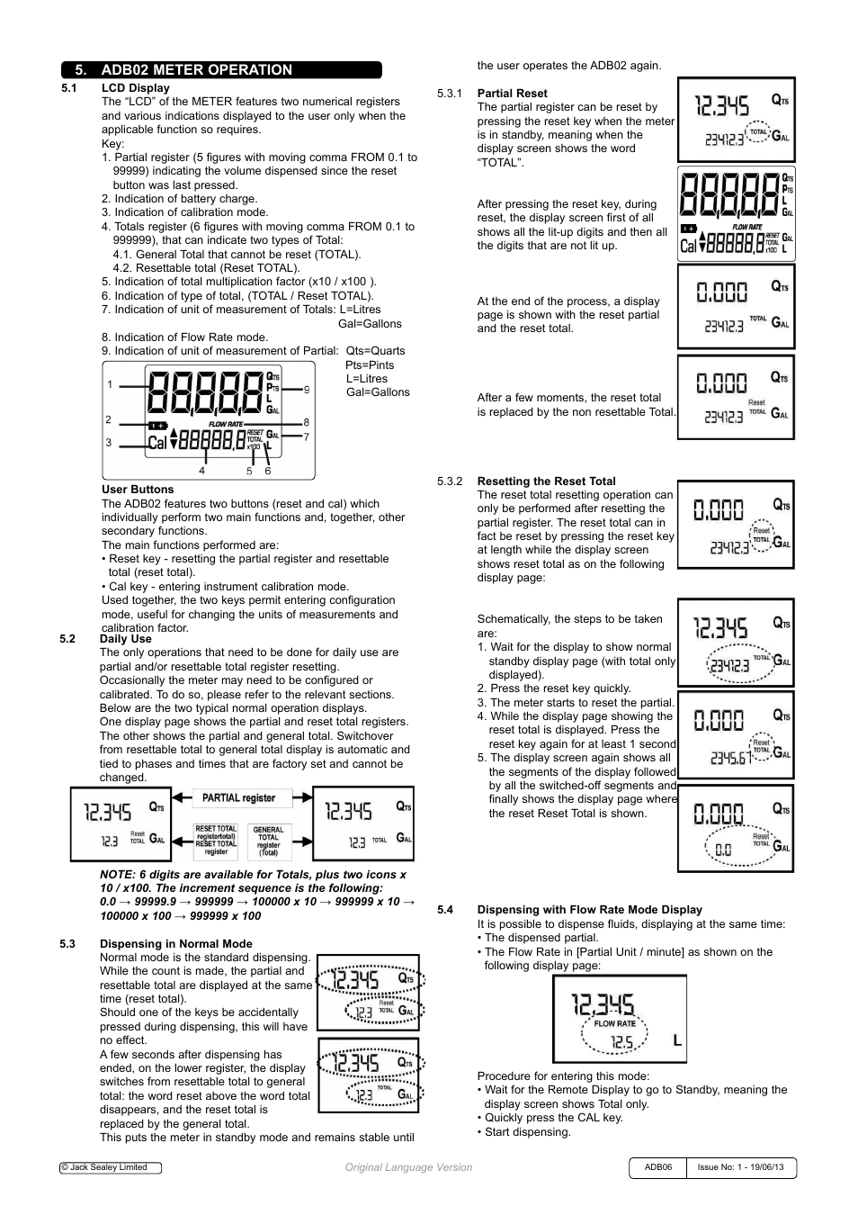 Adb02 meter operation | Sealey ADB06 User Manual | Page 2 / 6