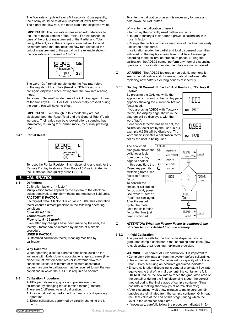 Calibration | Sealey ADB06 User Manual | Page 3 / 6