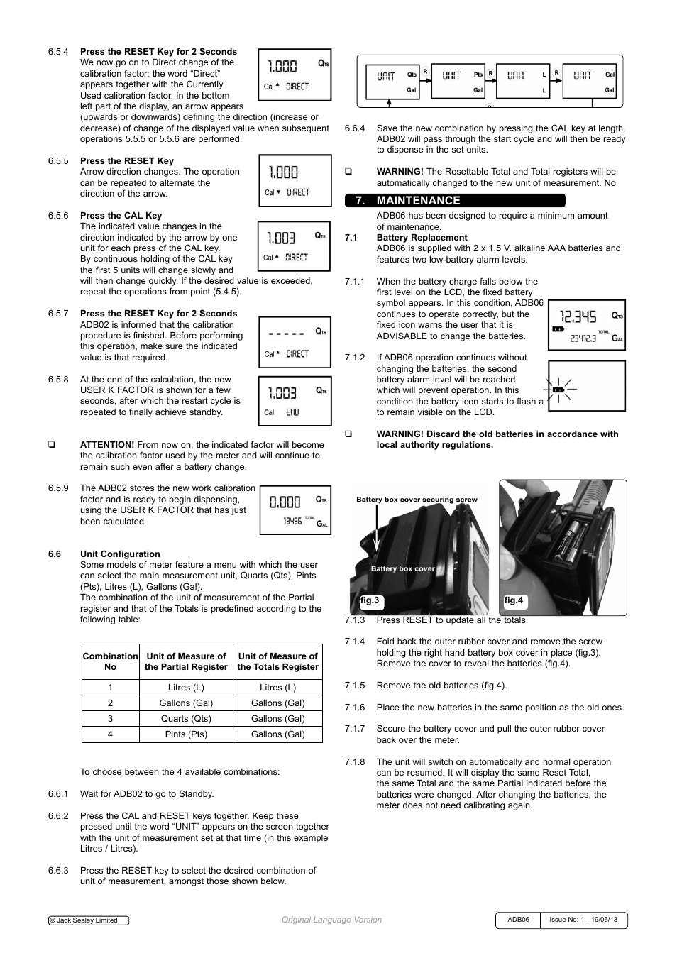 Maintenance | Sealey ADB06 User Manual | Page 5 / 6