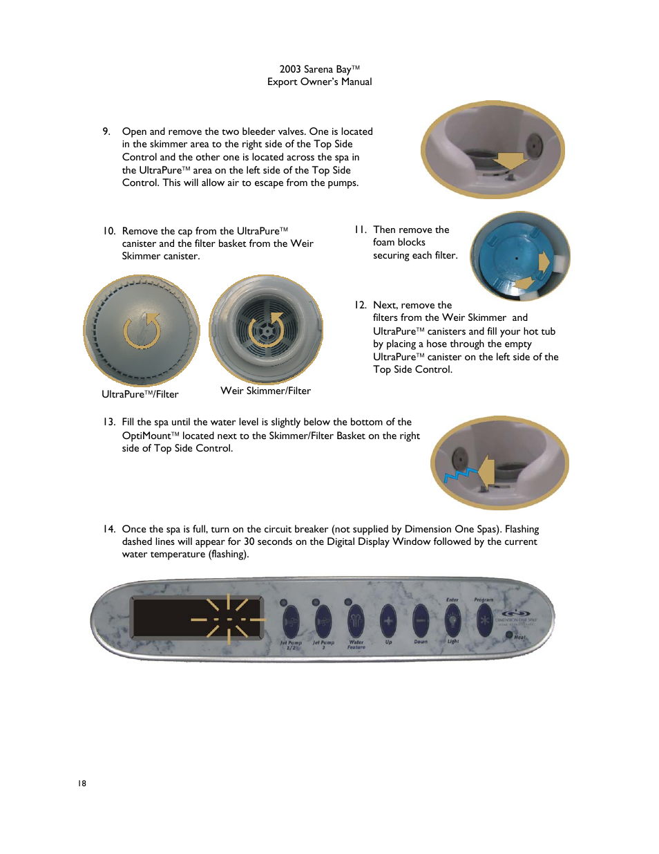 Dimension One Spas Sarena Bay User Manual | Page 24 / 56