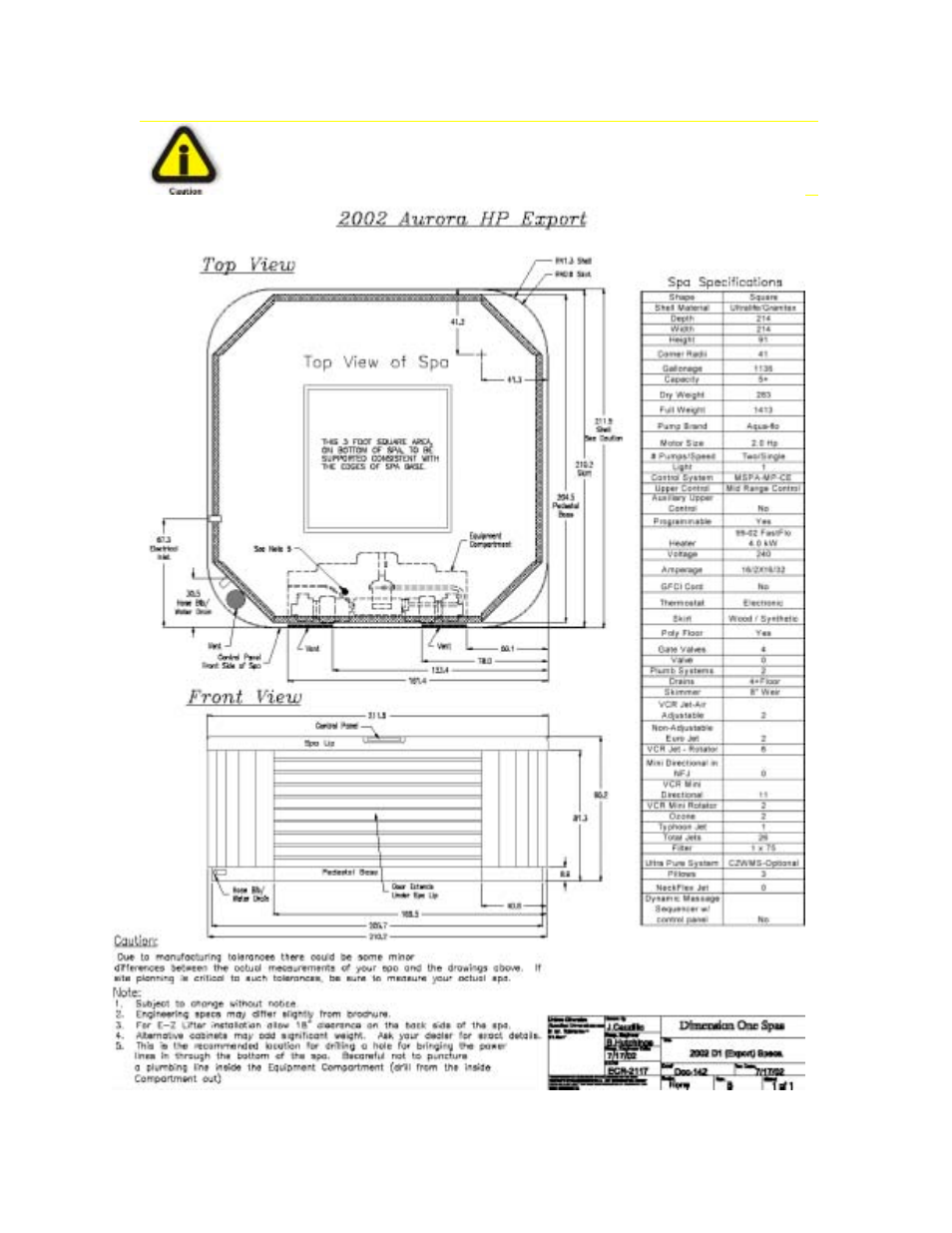 Aurora ii | Dimension One Spas Home Hot Tubs User Manual | Page 12 / 36